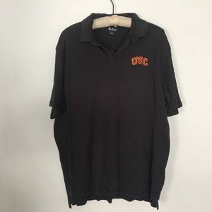 USC Trojans Men's Black Collared Shirt